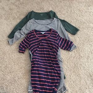 Maternity lot- 3 cotton dresses size L